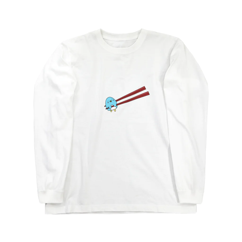 タビドリ雑貨店 ～真夏のクリスマス編～のつままれペンギン Long Sleeve T-Shirt