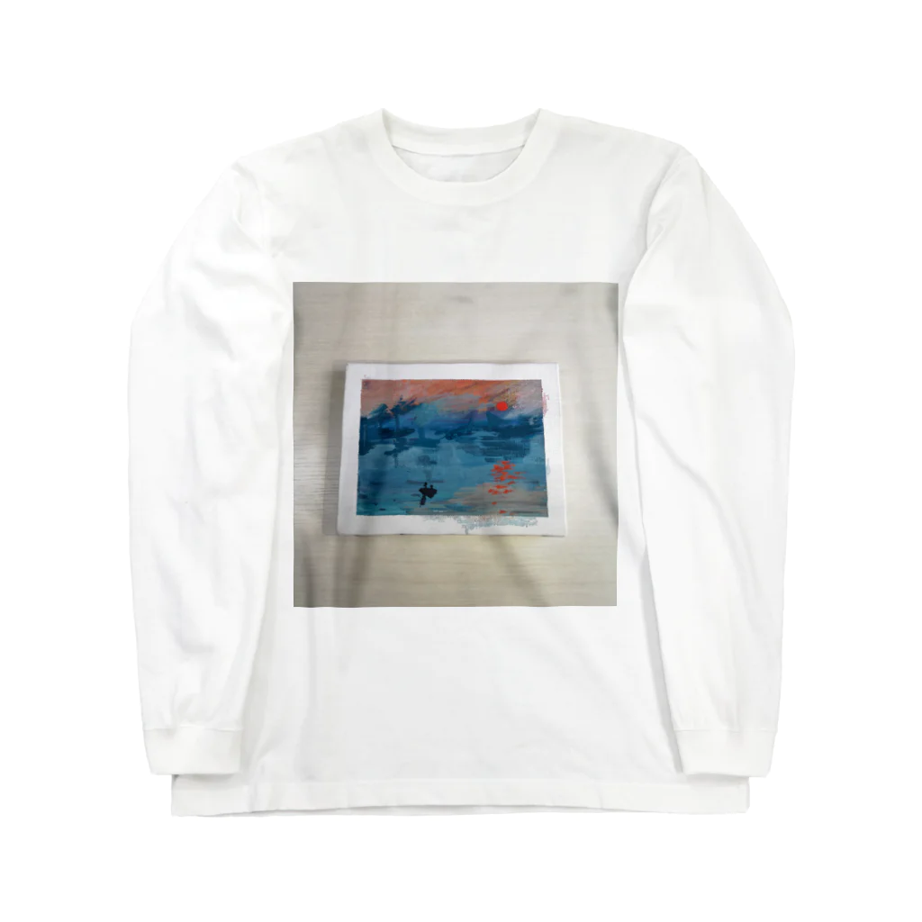 キャンバスアート_ショップのキャンバス絵【印象・日の出】 Long Sleeve T-Shirt