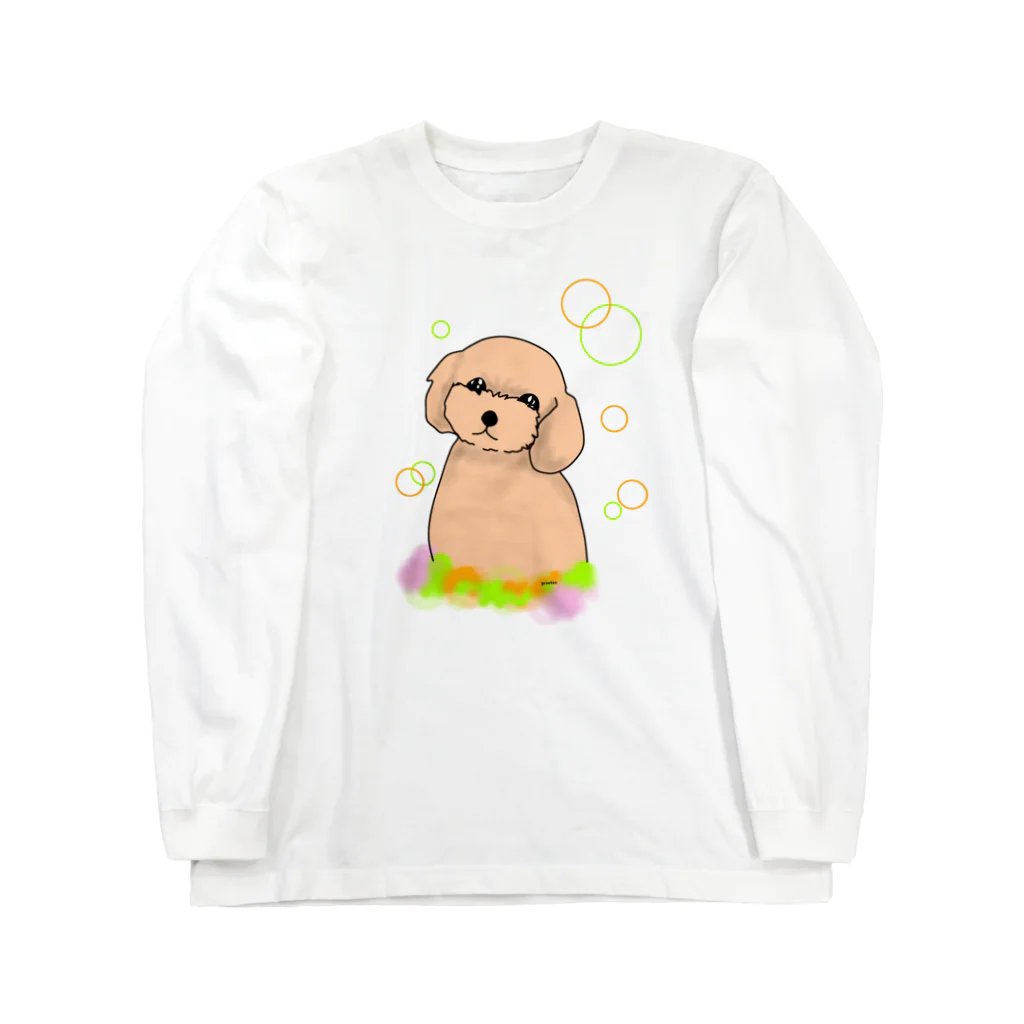 greetenのトイプードル癒し犬 Long Sleeve T-Shirt