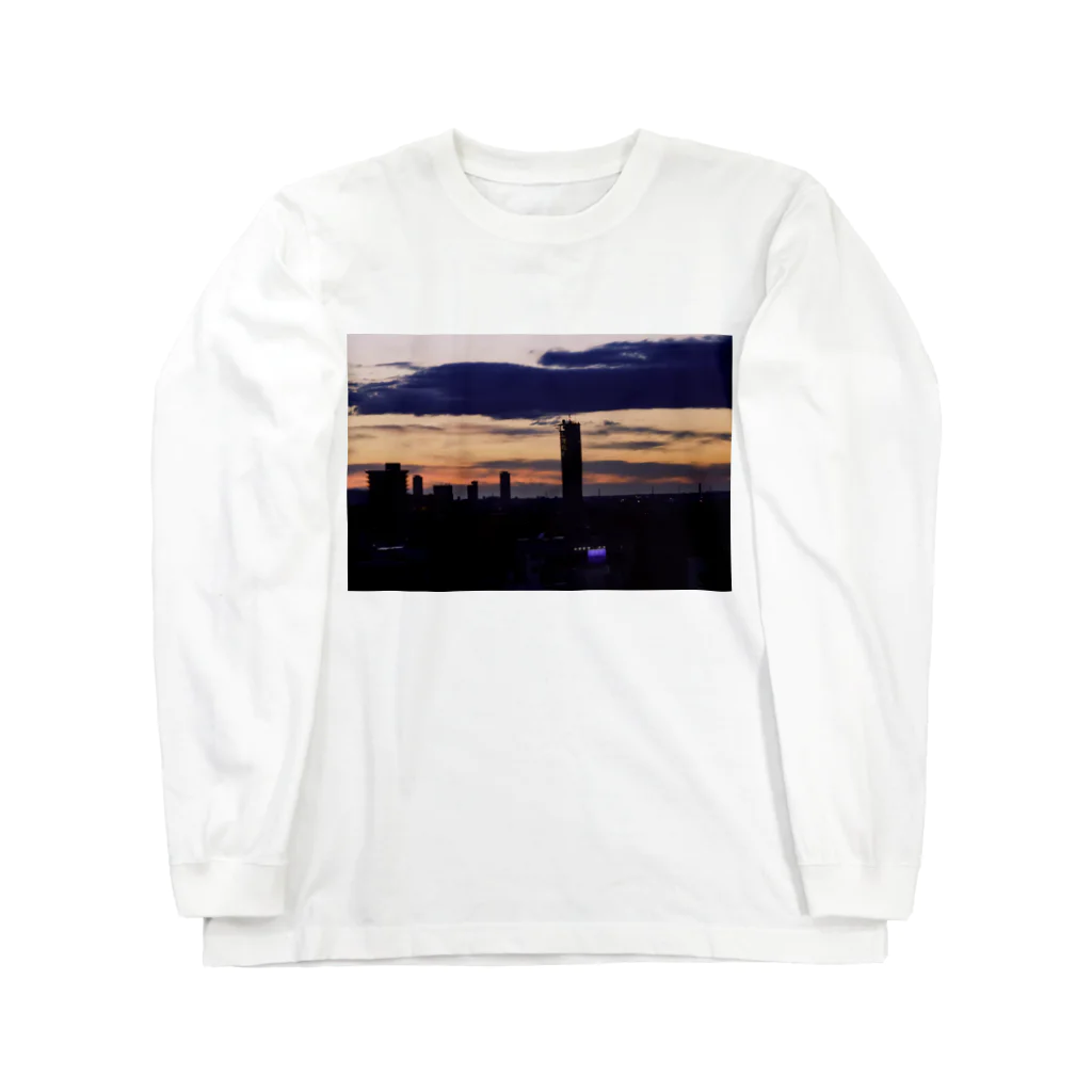 えびたろの札幌の夕日 Long Sleeve T-Shirt