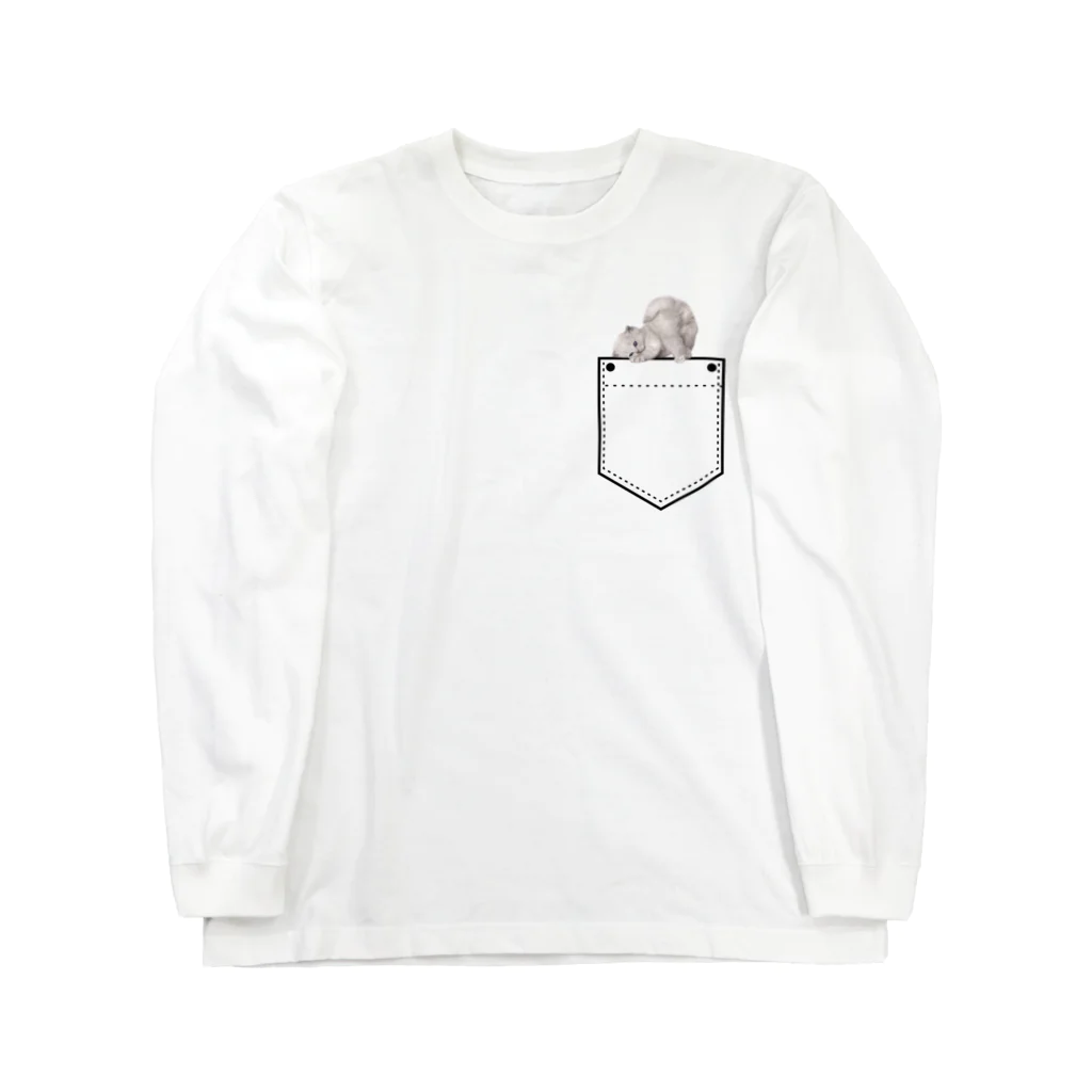 𝙈𝙊𝙈𝙊'𝙨 𝙎𝙝𝙤𝙥のぽけっと-CAT Long Sleeve T-Shirt