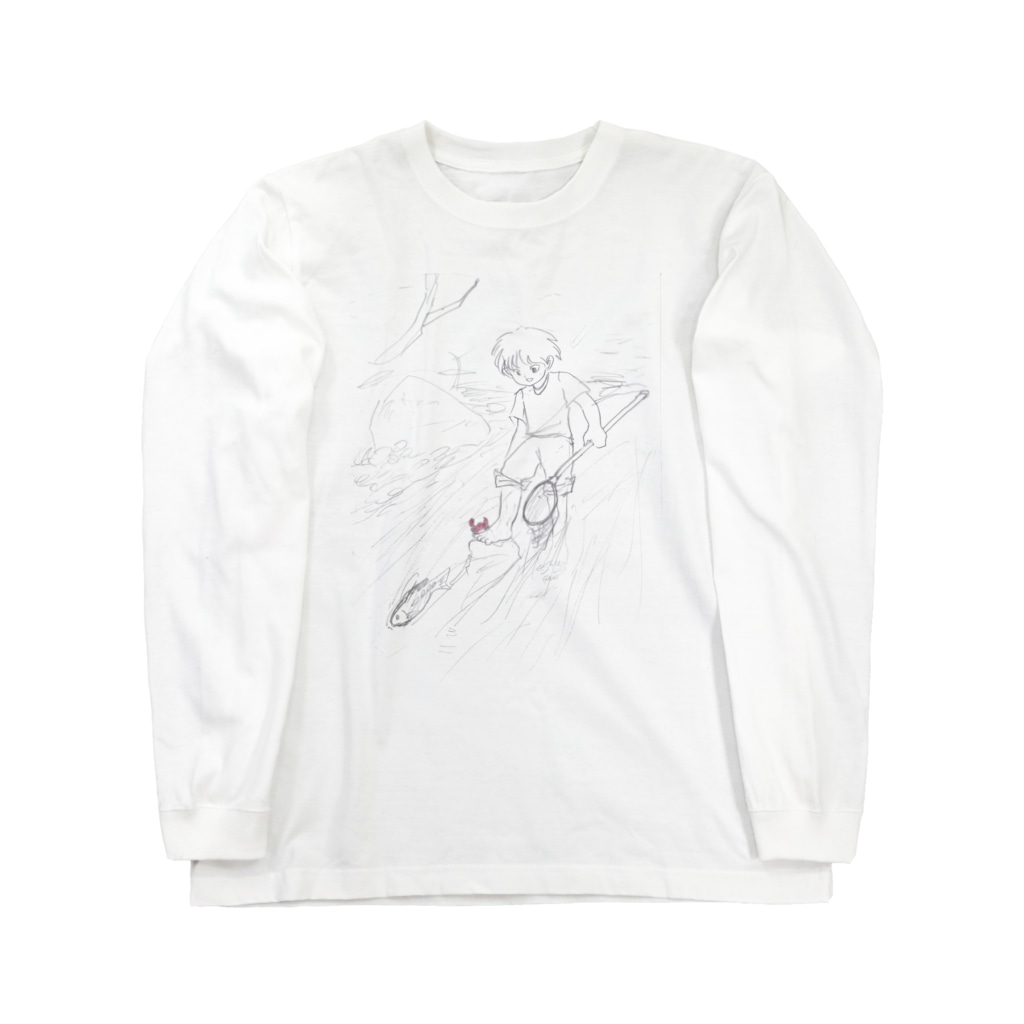 海洋生物KAWAIIの川遊び Long Sleeve T-Shirt
