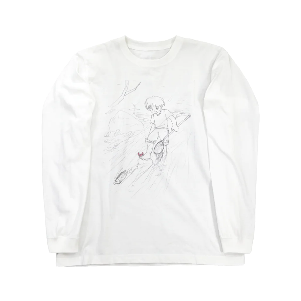 海洋生物KAWAIIの川遊び Long Sleeve T-Shirt