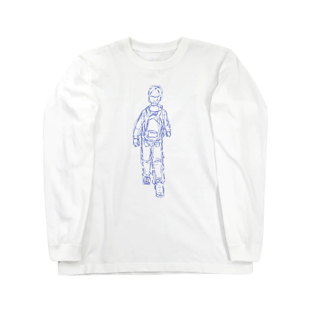 どんどこチャンスのOMISEの背中の文字を読んどいてね服 Long Sleeve T-Shirt