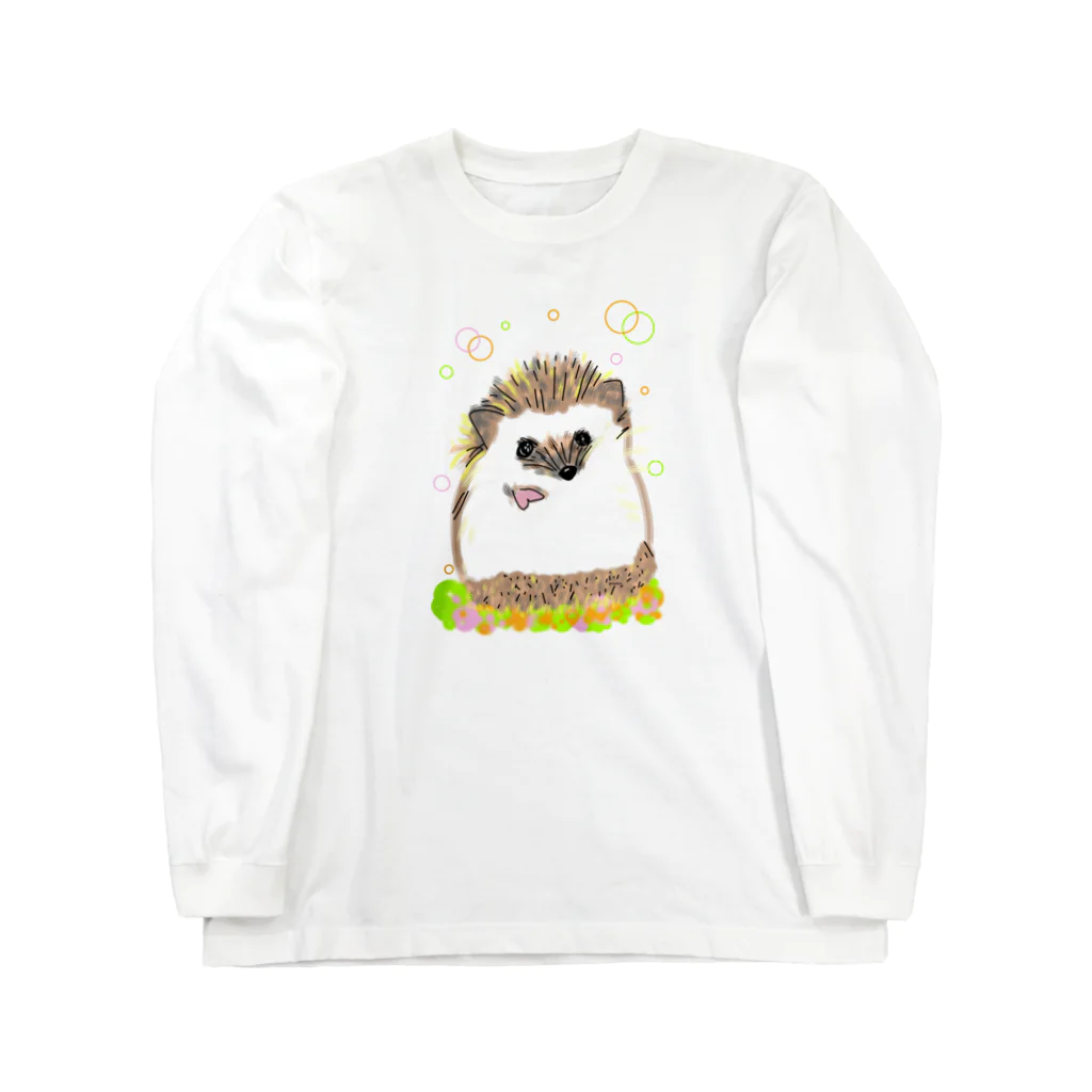 greetenのはりねずみ癒しアニマル Long Sleeve T-Shirt