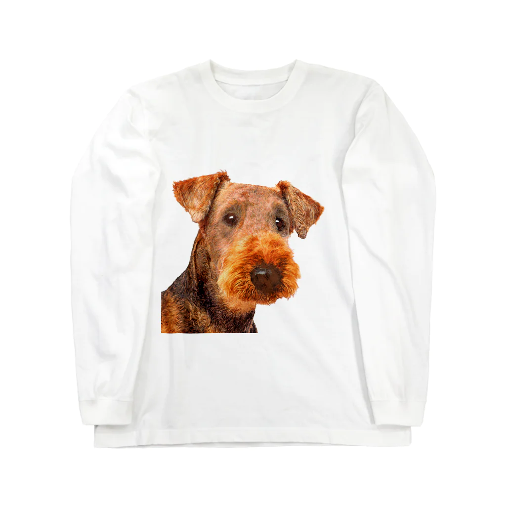 【CPPAS】Custom Pet Portrait Art Studioの完全に愛らしいエアデールテリアドッグ Long Sleeve T-Shirt