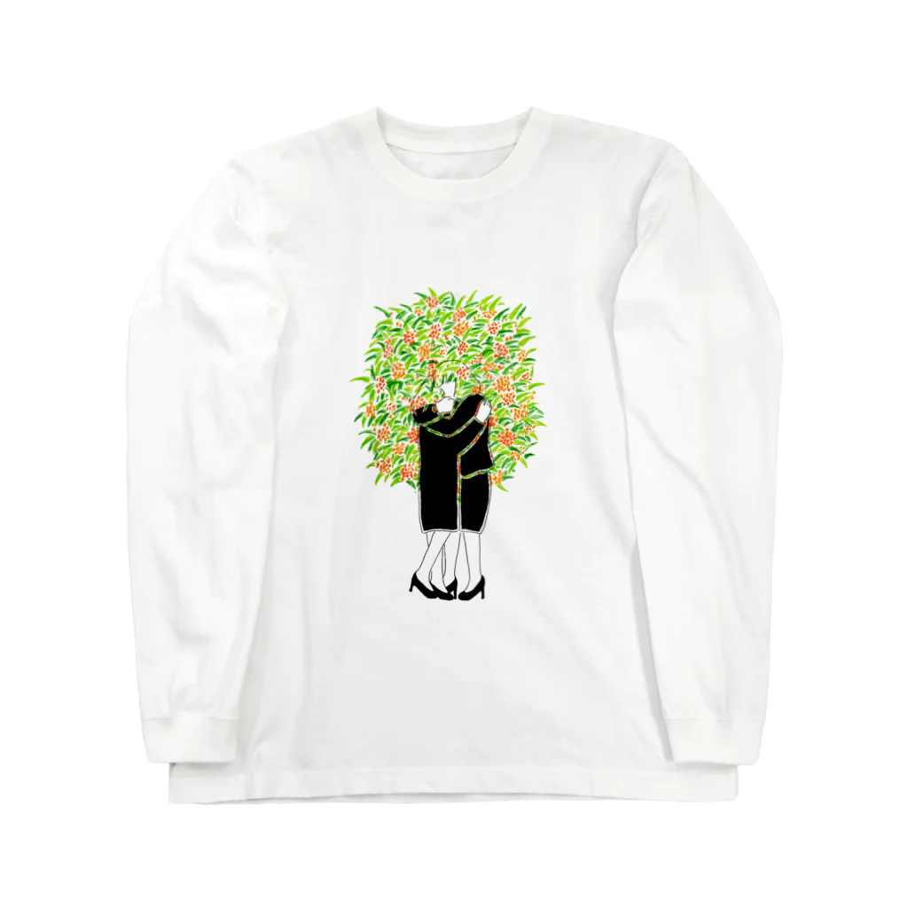 どんちゃんの抱き合う2人（金木犀） Long Sleeve T-Shirt