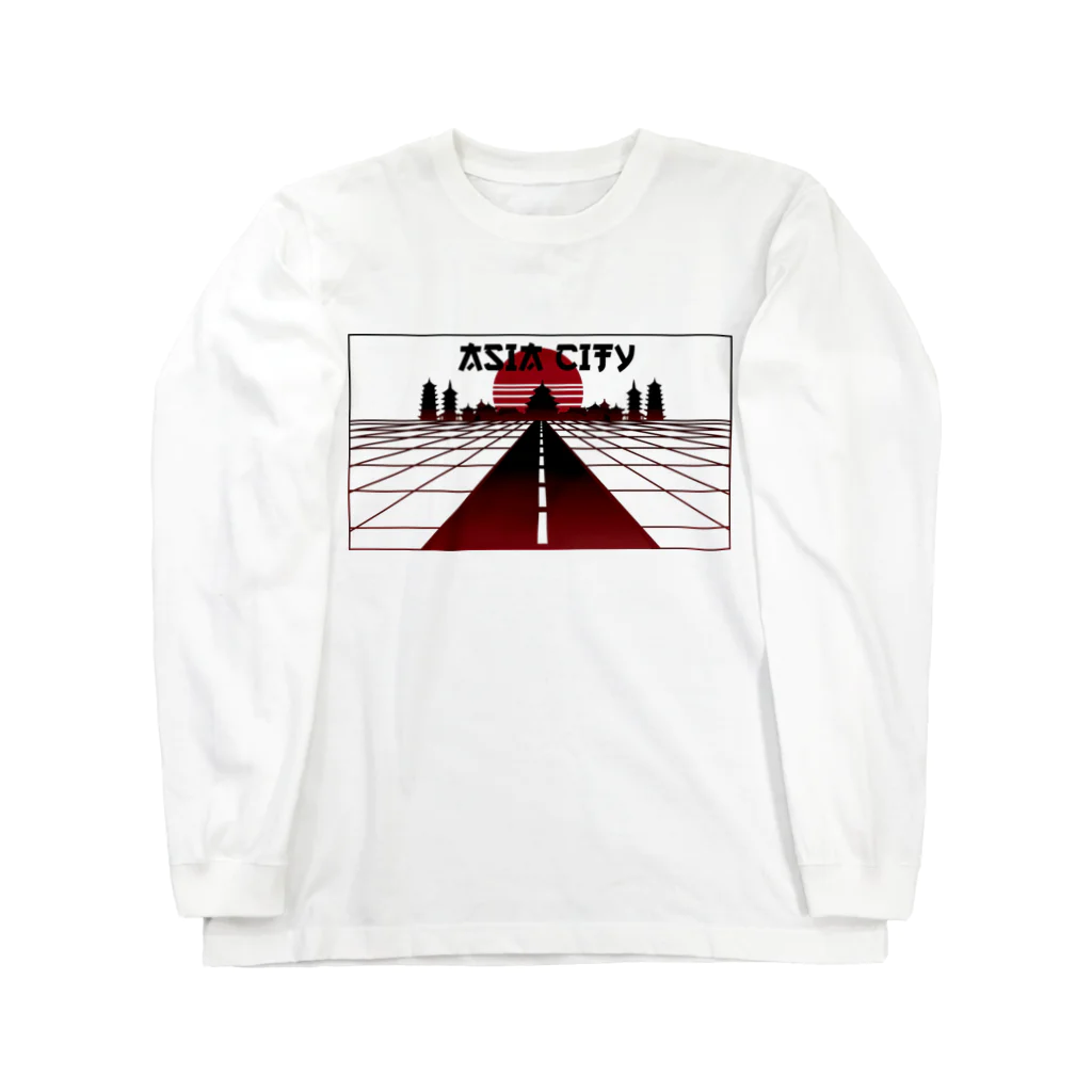 中華呪術堂（チャイナマジックホール）の vaporwave asiacity  Long Sleeve T-Shirt