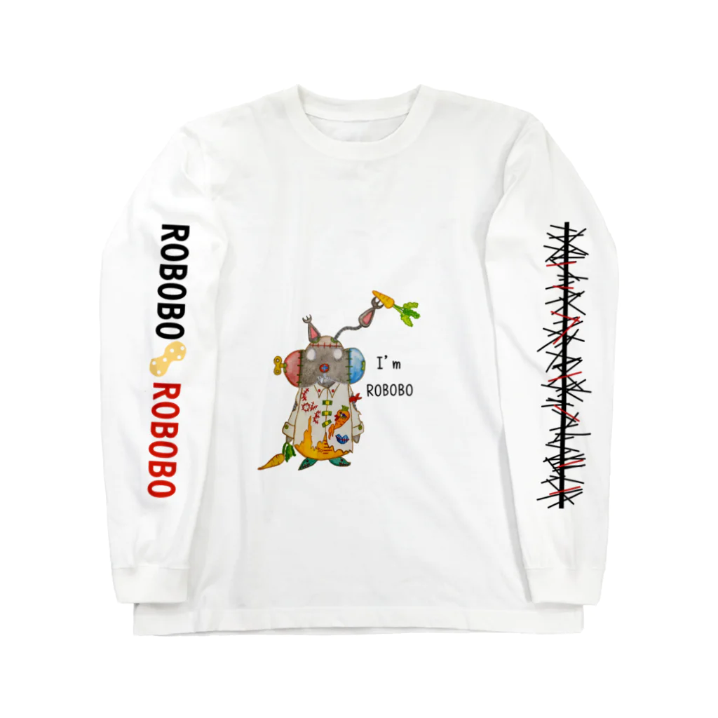 ねこぜや のROBOBO 「まーぶるロボ」ウサギ スチームパンク Long Sleeve T-Shirt