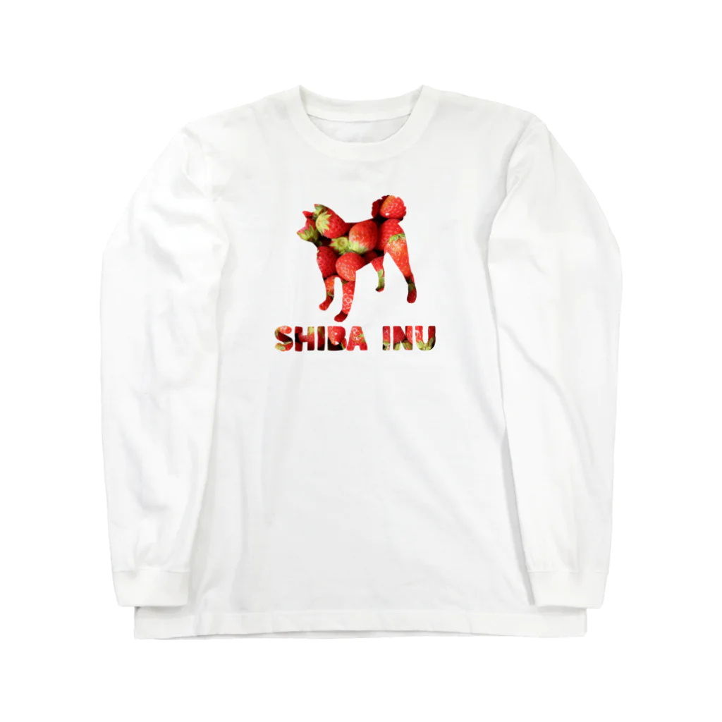 onehappinessのいちご　柴犬 Long Sleeve T-Shirt