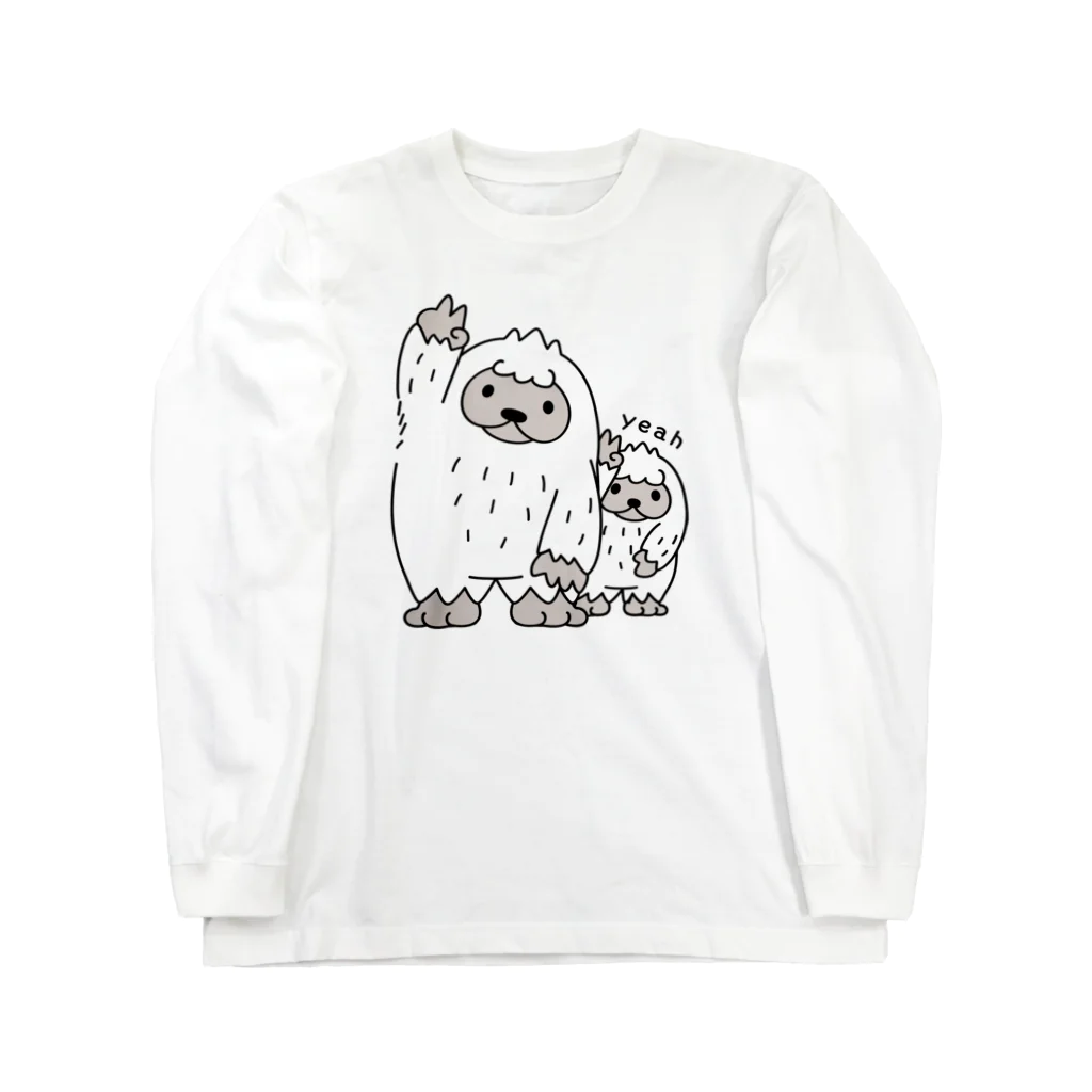 イラスト MONYAAT のイエティのイエ～イ　とうちゃんがちょっとじゃま Long Sleeve T-Shirt