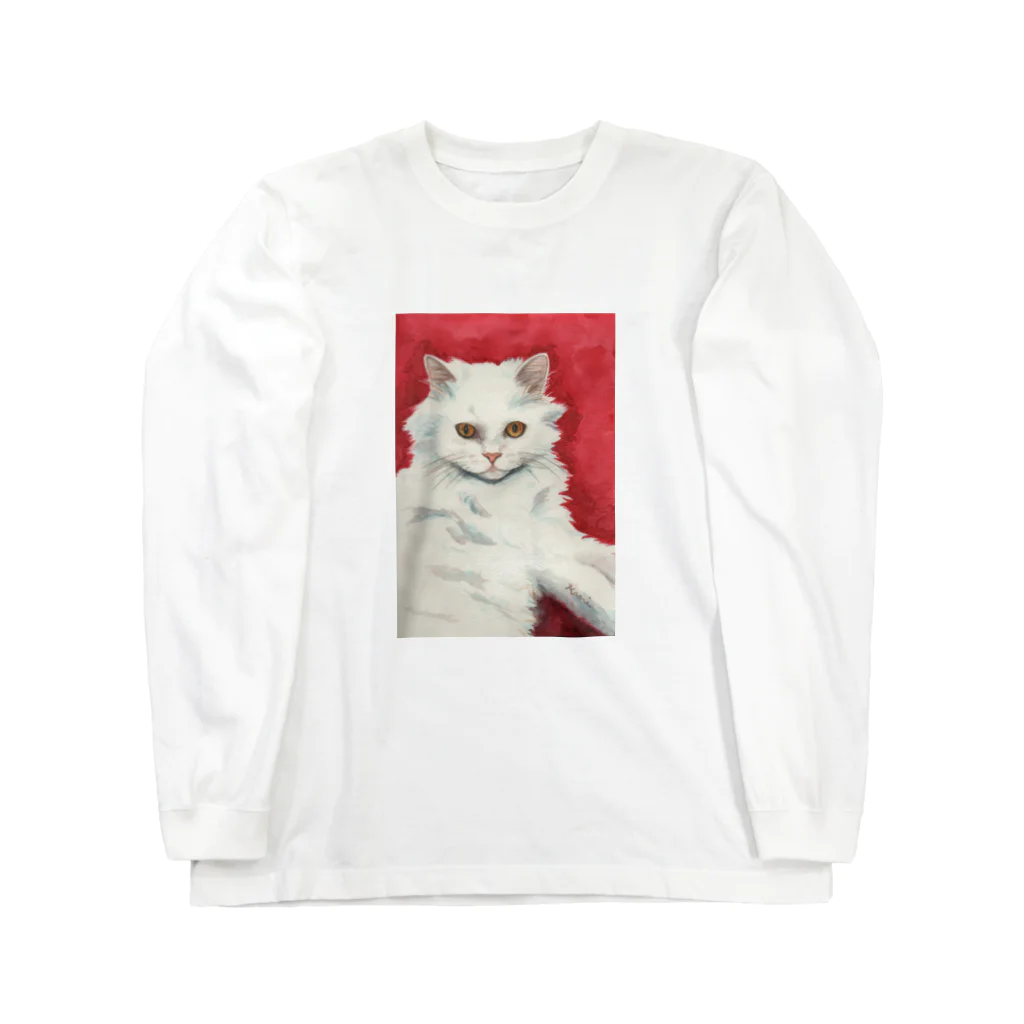 kaorimarronのしろねこさんグッズ Long Sleeve T-Shirt