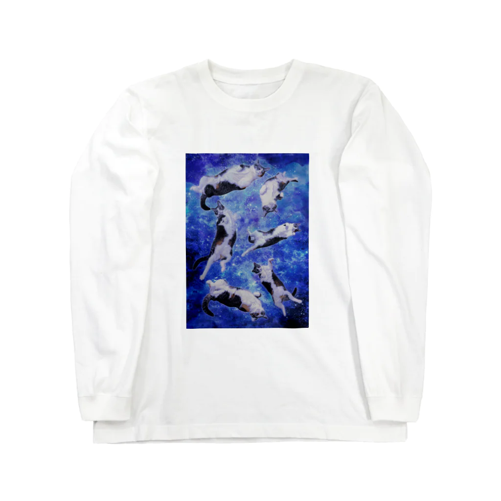 キレそうな猫ちゃん店のねこと宇宙 Long Sleeve T-Shirt