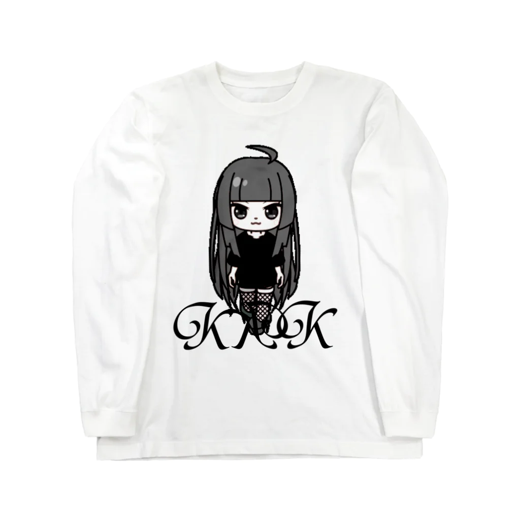 きくこショップのきくこモノクロシリーズ Long Sleeve T-Shirt