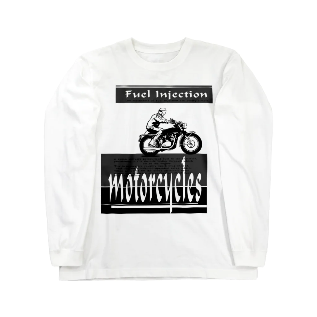 CK & outdoorマガジン店のオートバイ　インジェクション　MONO１ ロングスリーブTシャツ