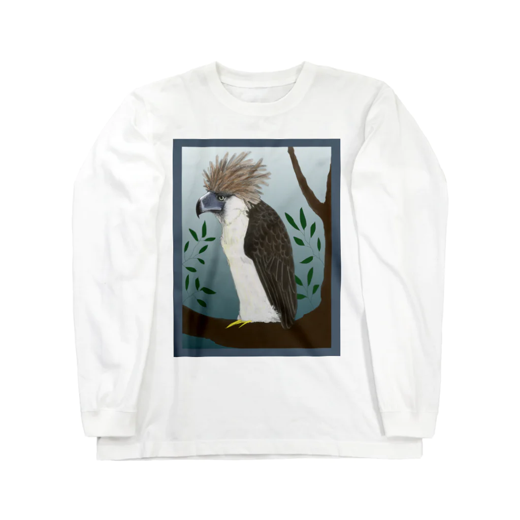 Sea of Grassの遠くを見るフィリピンワシ Long Sleeve T-Shirt