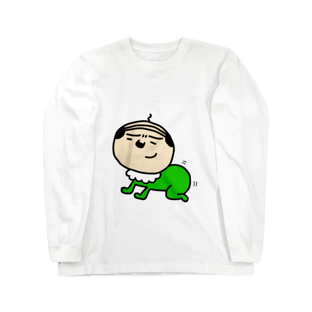 おやじとはんこと雑貨屋matahariのおやじベビーグリーン Long Sleeve T-Shirt