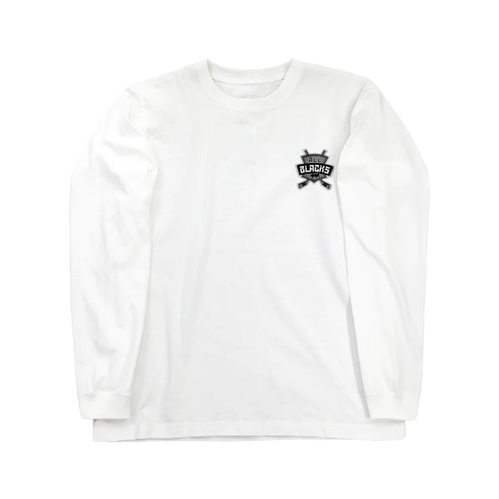 福岡オールブラックスのチームロゴ（２） ロングスリーブTシャツ