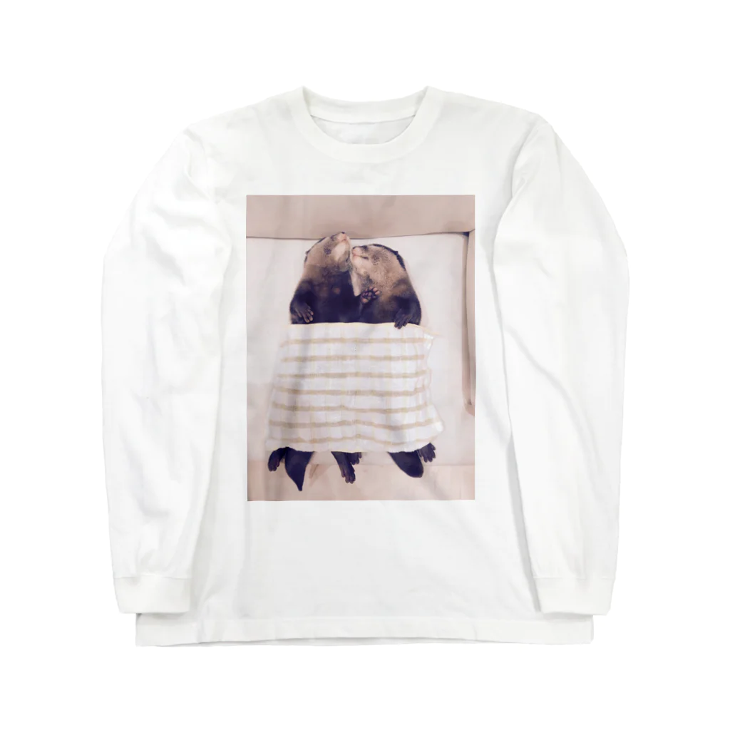 うさかふぇmimiSHOPの癒しかわうそ Long Sleeve T-Shirt