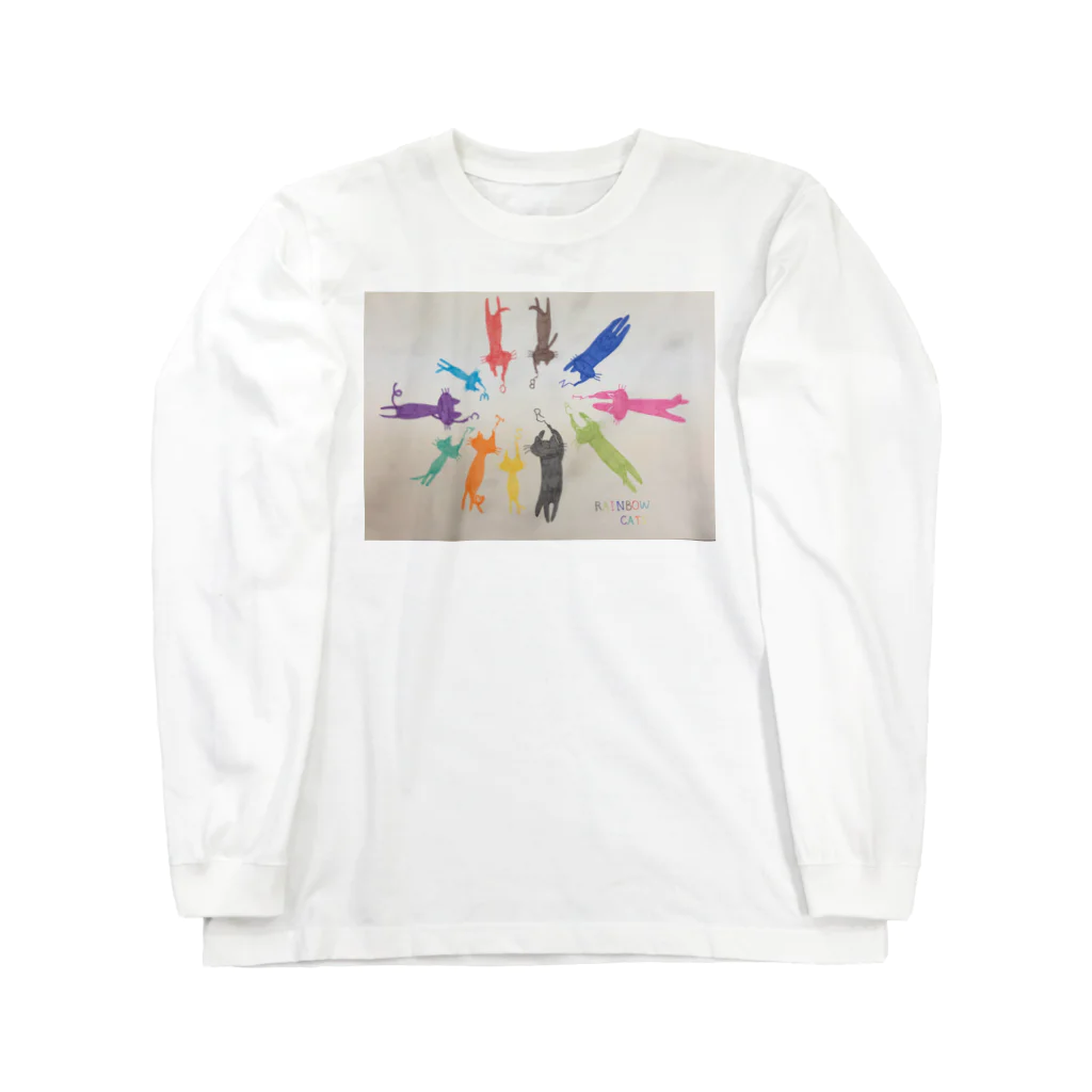 ねこのしっぽのレインボーキャット Long Sleeve T-Shirt