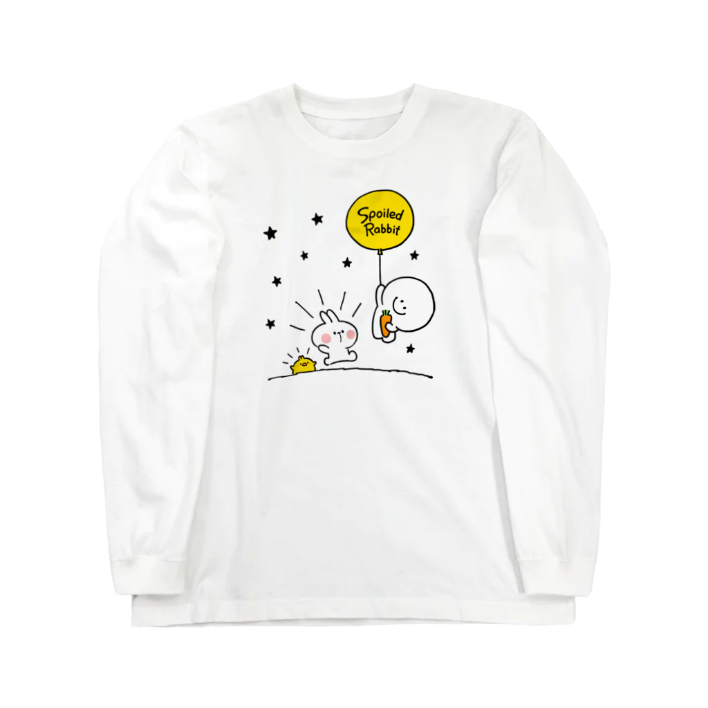 AKIRAMBOWのSpoiled Rabbit - Balloon / あまえんぼうさちゃん - 風船 ロングスリーブTシャツ