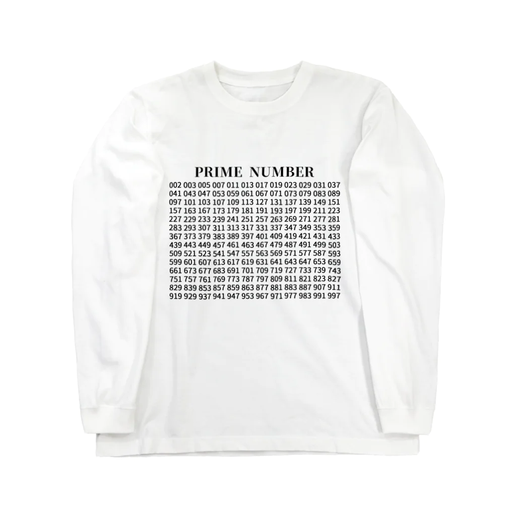 柏洋堂の 素数(Prime number) 02 ロングスリーブTシャツ