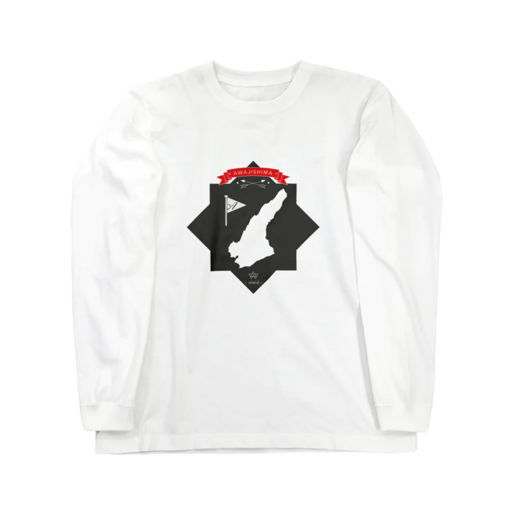 furusato_loveの淡路島デザイン02 ロングスリーブTシャツ