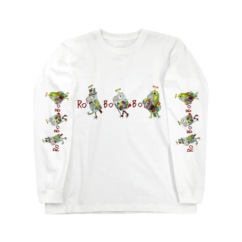 ねこぜや の ROBOBO ちょびすけロボ ボルトロボ ボウ助ロボ Long Sleeve T-Shirt