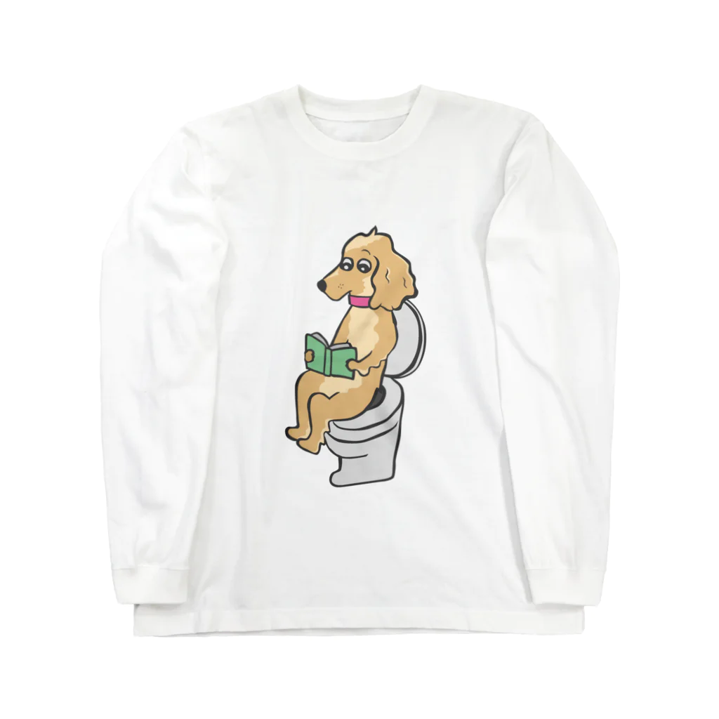 ｲﾇｽﾄﾚｰｼｮﾝの Toilet dog Long Sleeve T-Shirt