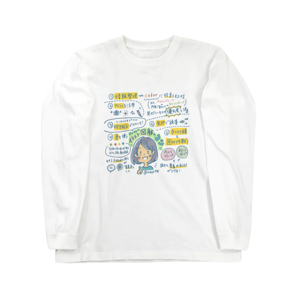 NAYO かよこ / 旅好きデザイナーのNAYOのイラスト図解のコツ Long Sleeve T-Shirt