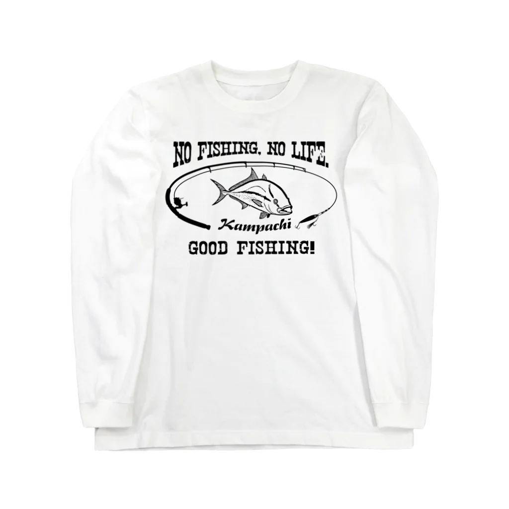 猫と釣り人のカンパチ_8K Long Sleeve T-Shirt