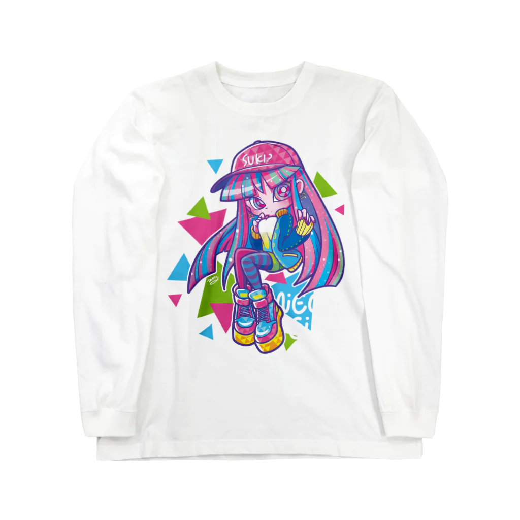 ＴＡＭ＋α◆SUZURIのネオンガール Long Sleeve T-Shirt