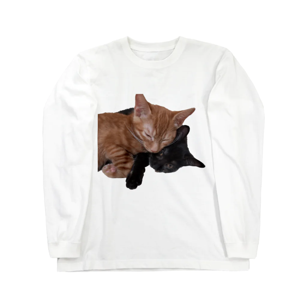 結社黒猫の仲良しお昼寝猫 Long Sleeve T-Shirt