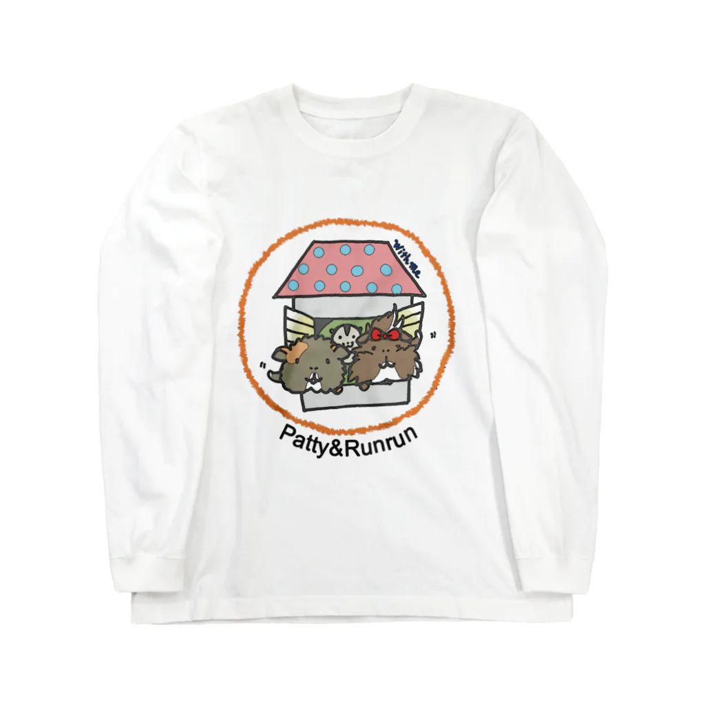 モルモット&小動物雑貨屋さん「パティ&ルンルン」のモルモット&ステップレミング💟 ロングスリーブTシャツ