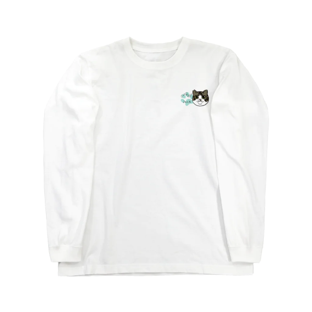 保護猫カフェ Cat Spaceのキジ白猫 ジャックのイラスト グッズです Long Sleeve T-Shirt