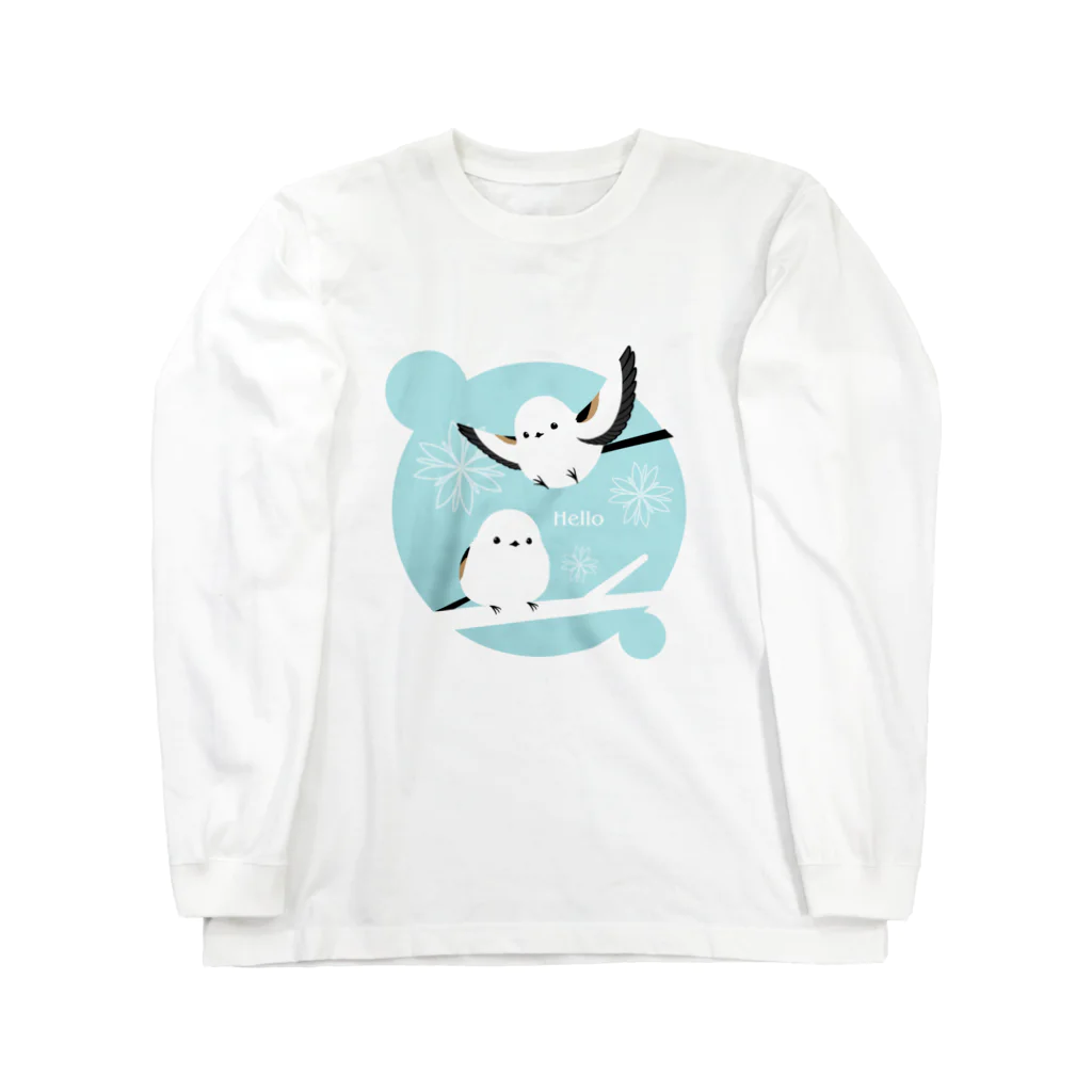 tsukiotoの2匹のシマエナガ Long Sleeve T-Shirt