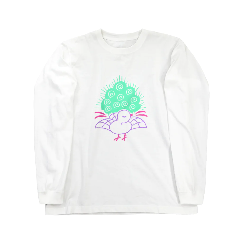 麻雀グッズ🀄️-kawaii mahjong-の麻雀🀄️一索(イーソー) Long Sleeve T-Shirt