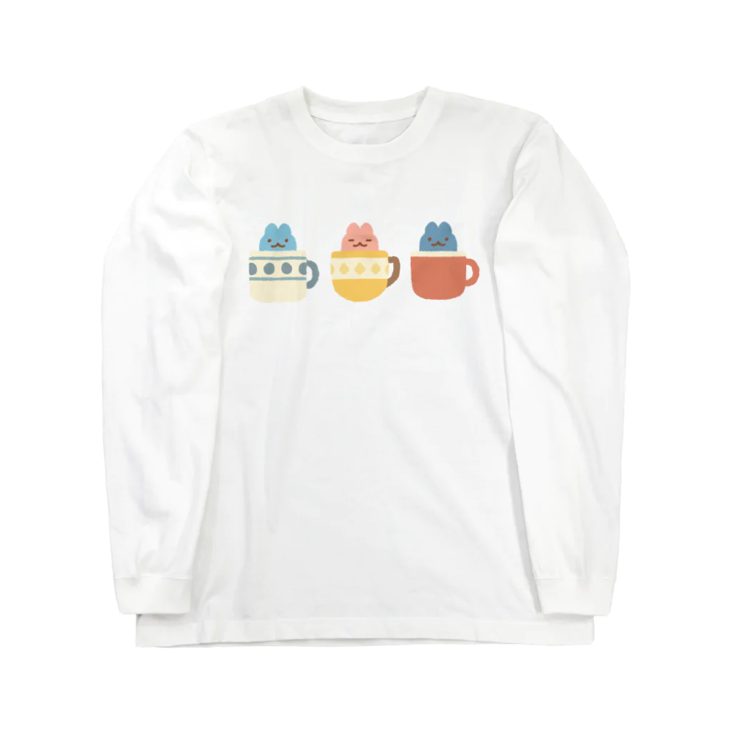 ことだま日記 グッズショップの３連まぐねこ Long Sleeve T-Shirt