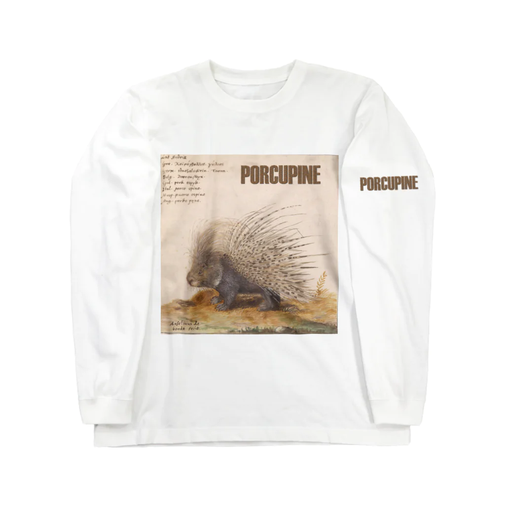 PALA's SHOP　cool、シュール、古風、和風、のPORCUPINE　ヤマアラシ ロングスリーブTシャツ