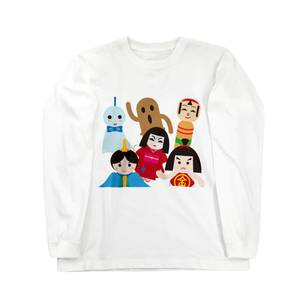 フォーヴァの日本の人形ALL－hina doll and dolls of the world－お雛はんと世界の人形たち－ Long Sleeve T-Shirt