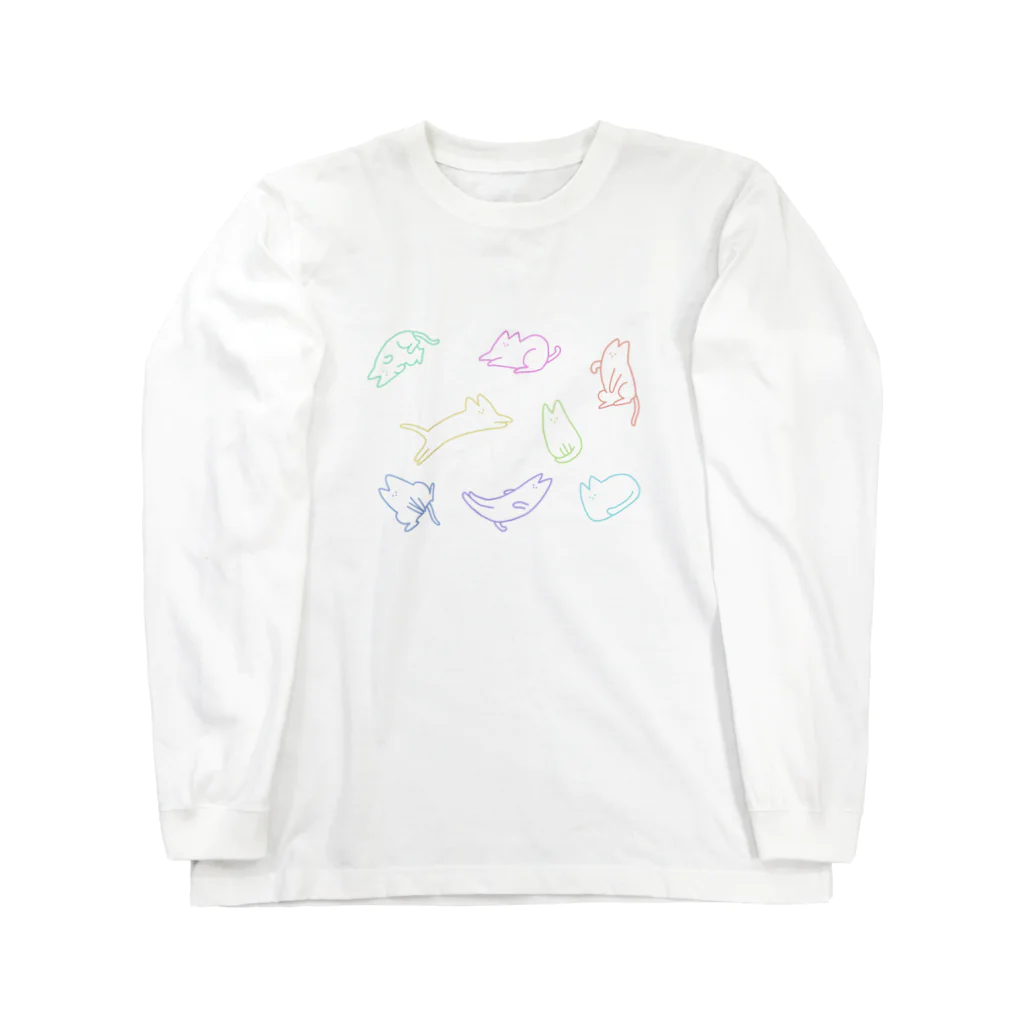 with_puyoのカラフルネコ Long Sleeve T-Shirt