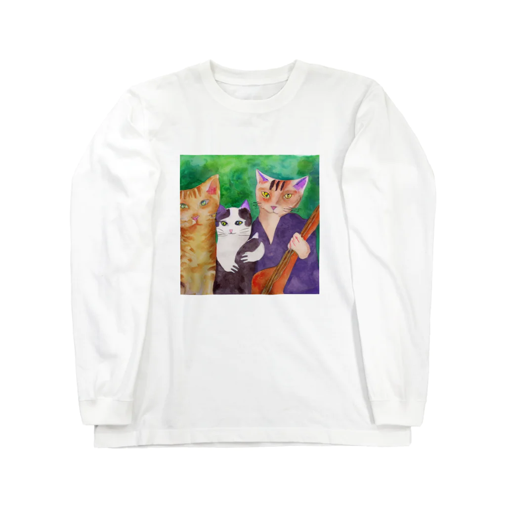 withCatsの森のニャンニャニャーン 旅立ちの朝 Long Sleeve T-Shirt