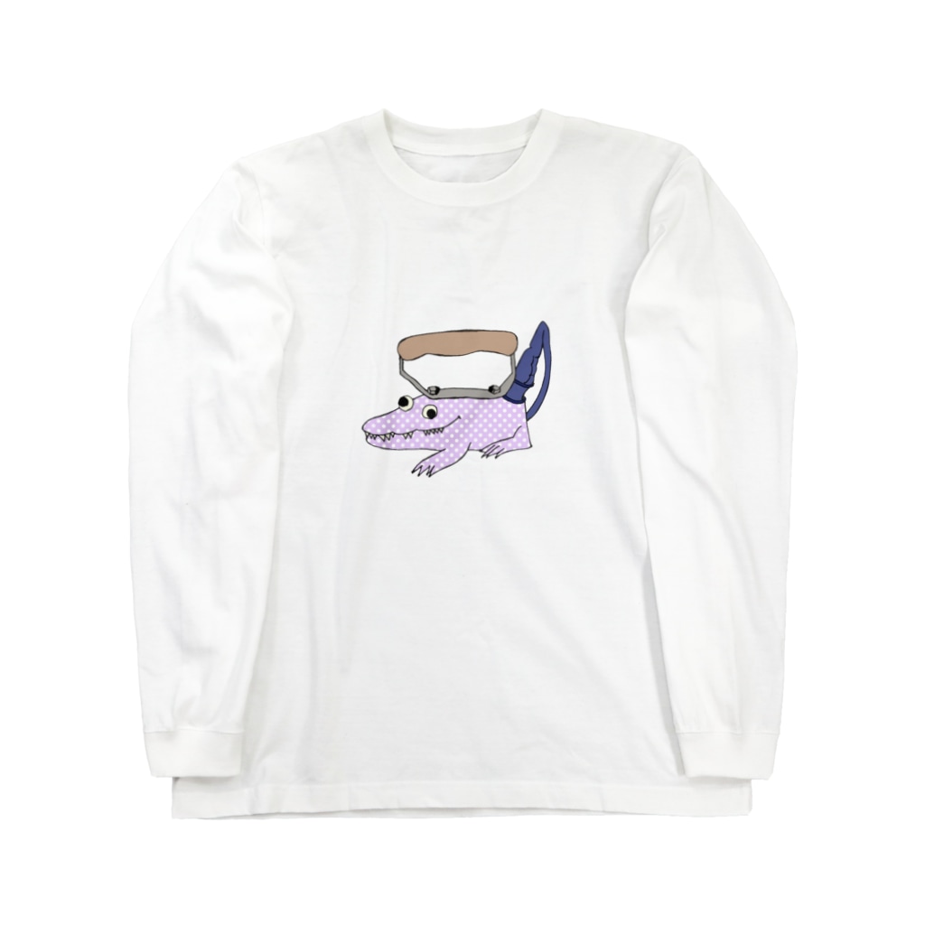 ポップコーンジャンプのわにアイロンくん Long Sleeve T-Shirt