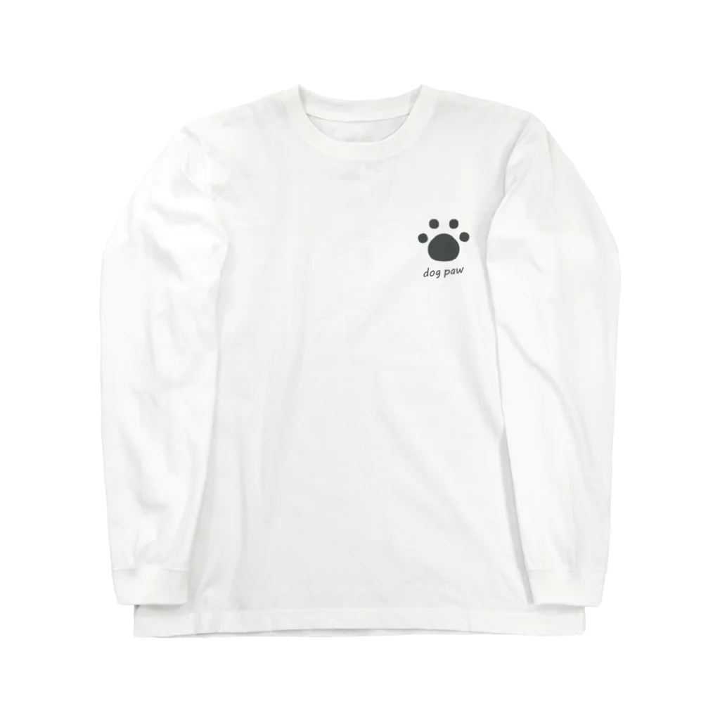 mamapockのdog paw ロングスリーブTシャツ