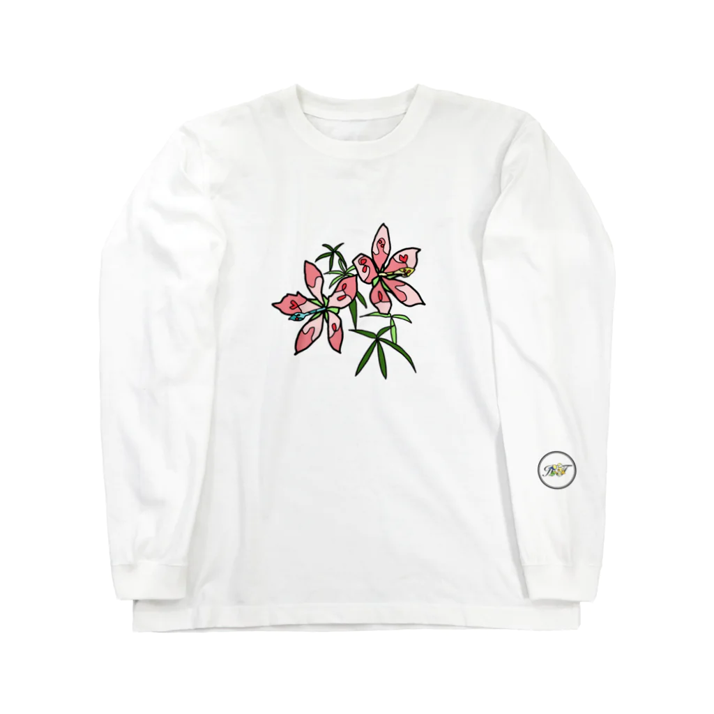 フルツの10/1 誕生花 「モミジアオイ」 Long Sleeve T-Shirt