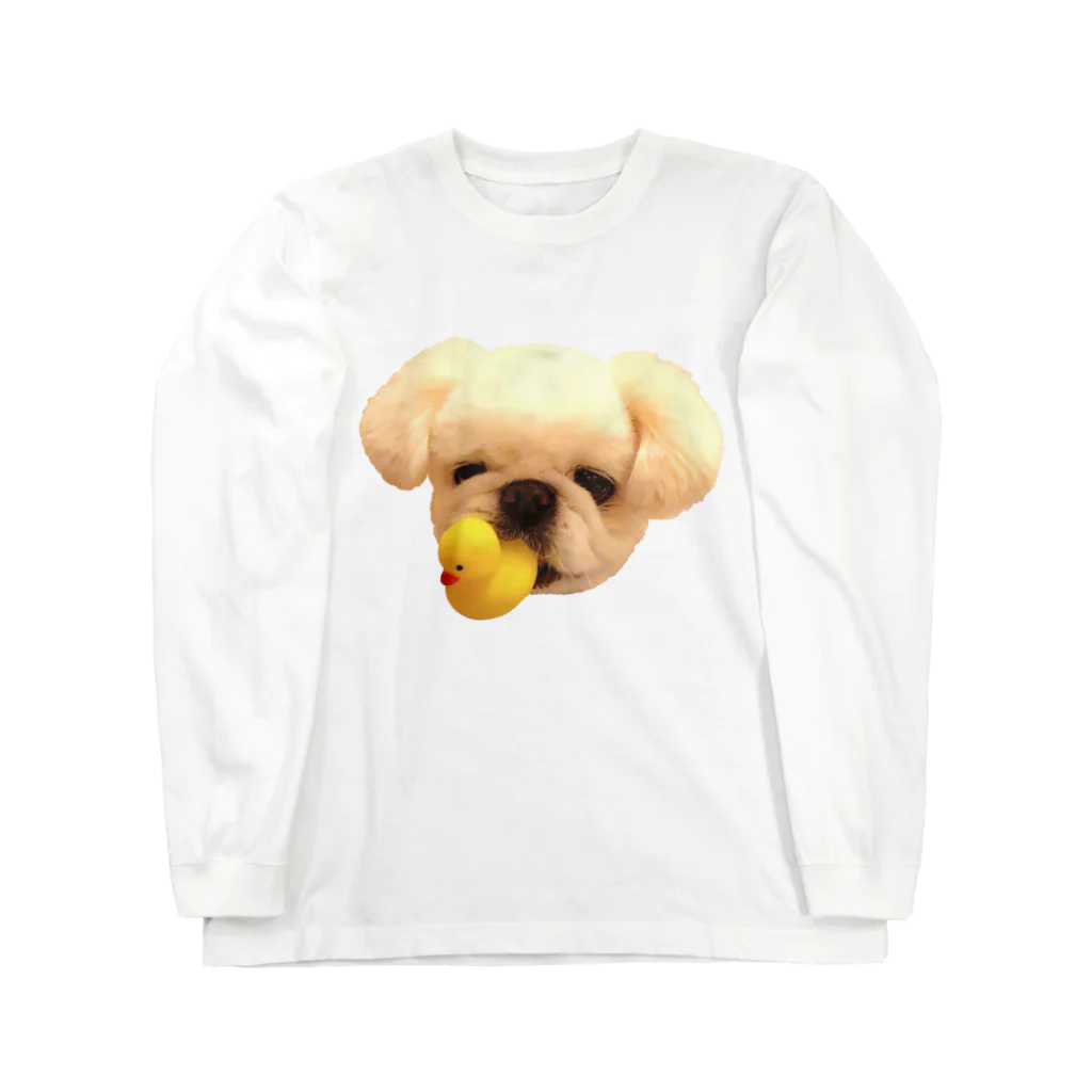 ホワイティいぬだのドヤ犬（文字なし） Long Sleeve T-Shirt