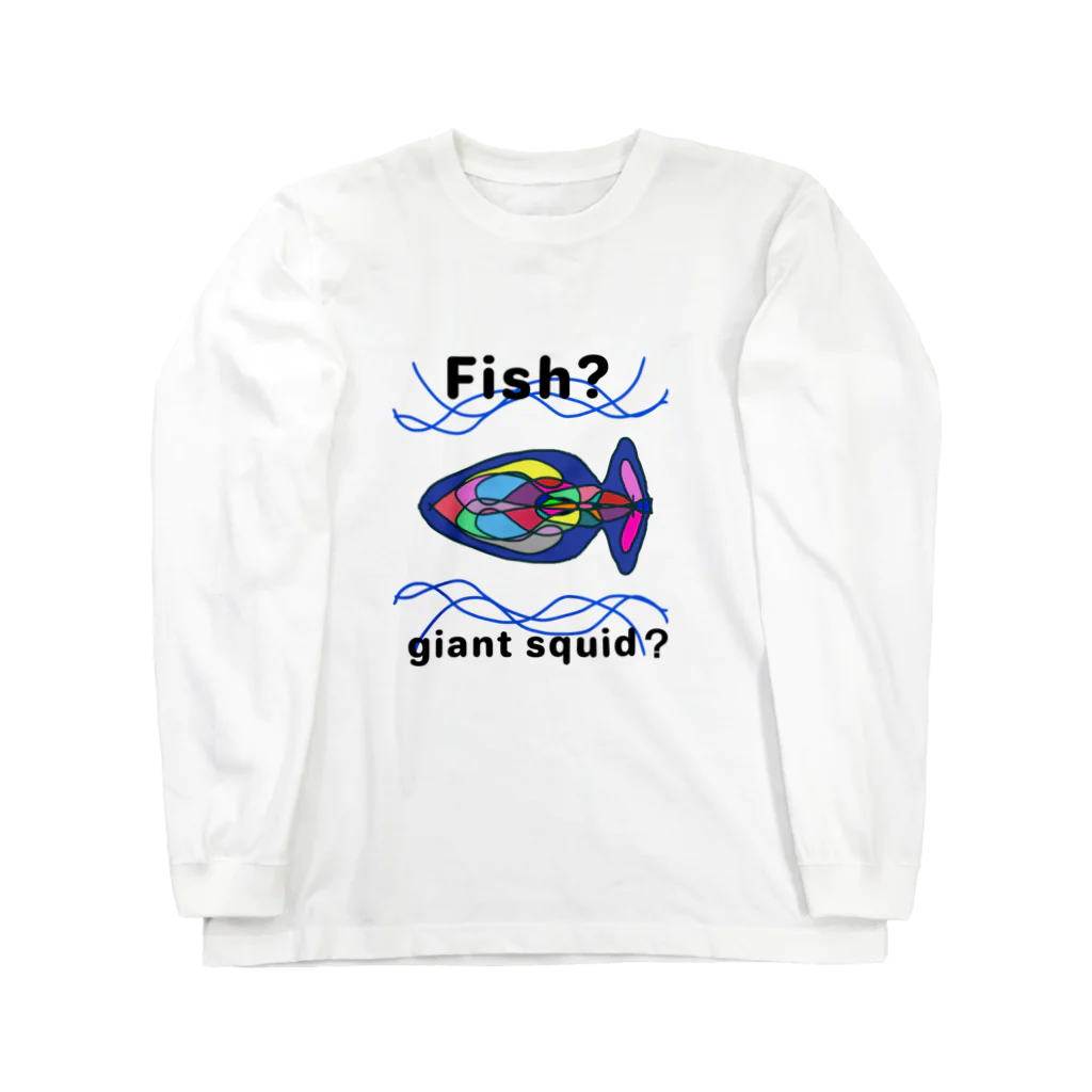 Future Starry Skyのfish?giant squid? ロングスリーブTシャツ