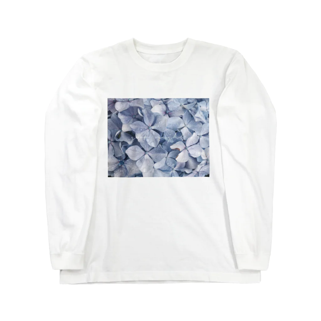 蒼の雨の紫陽花(Good night) Long Sleeve T-Shirt