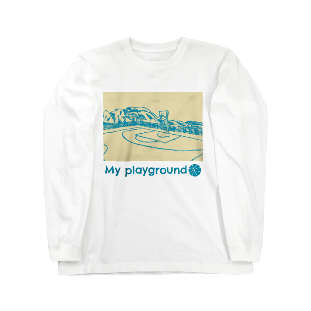 空の下のボーラーのmy playground(スケッチ) Long Sleeve T-Shirt