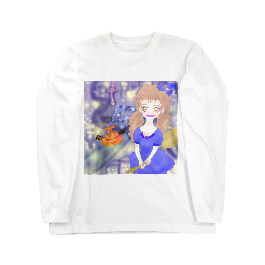 ラッキーチャームのハロウィンの魔女 Long Sleeve T-Shirt